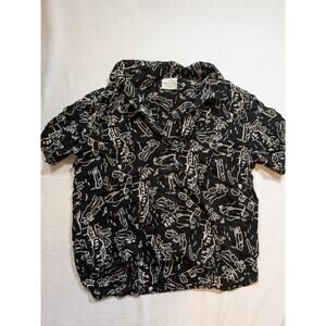 Bentley black and white‎ Hawaiian shirt size small